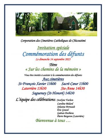 Commémoration Des Défunts Cimetières 2025
