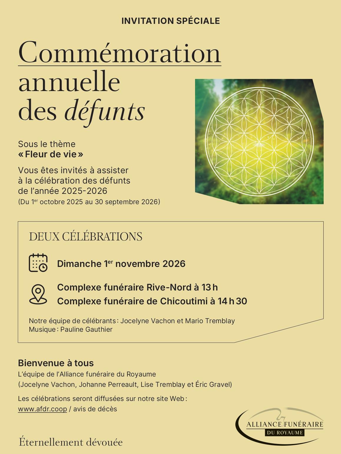 Commemoration Annuelle 2026